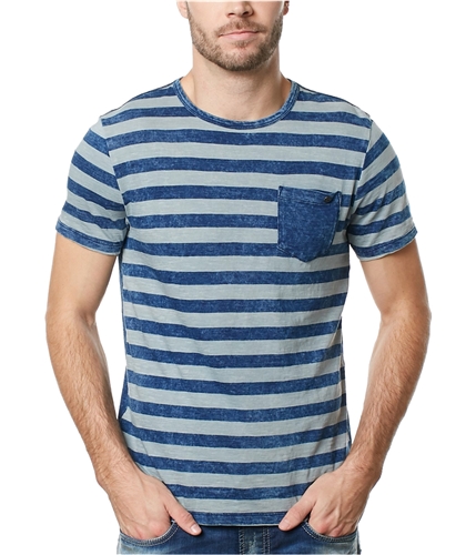 Buffalo David Bitton Mens Kipunk Stripe Basic T-Shirt indigo XL