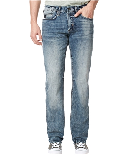 Buffalo David Bitton Mens Straight Relaxed Jeans contrastedblue 36x32