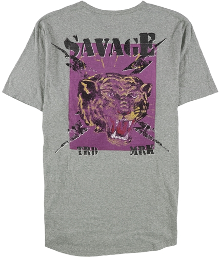 Buffalo David Bitton Mens Savage Graphic T-Shirt heathergrey S