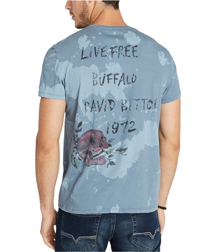 Buffalo David Bitton Mens Live Free Graphic T-Shirt medblue S