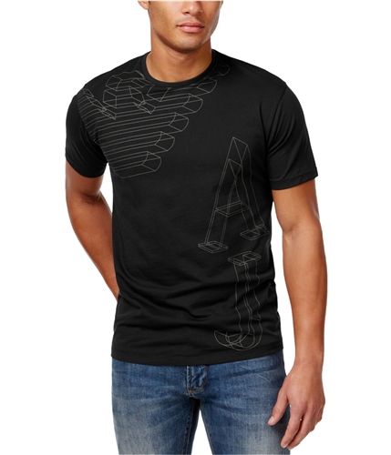 Armani Mens Geometric Graphic T-Shirt 12 S