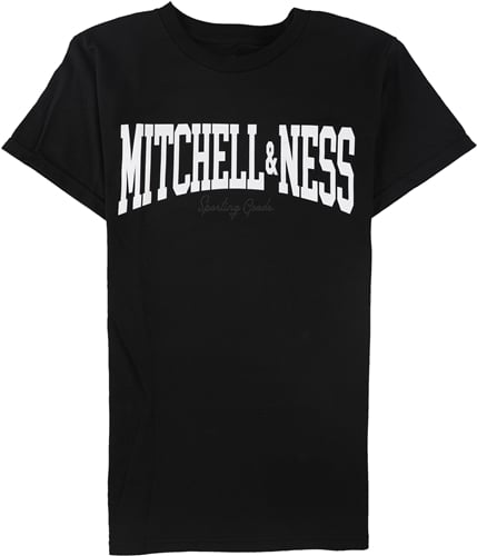 Mitchell & Ness Mens Brand Logo Graphic T-Shirt mnnblck XS