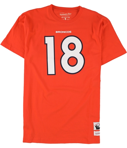Mitchell & Ness Mens Manning 18 Graphic T-Shirt orange L