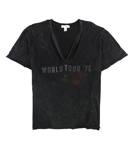 Sun & Shadow Womens World Tour '76 Graphic T-Shirt black XXS