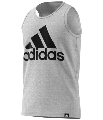 Adidas Mens Logo Tank Top mgreyblack XL
