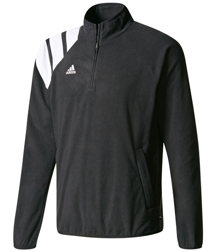 Adidas Mens Fleece Shirt Pullover Sweater blackwhite 2XL