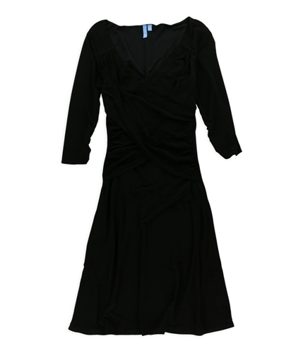Elementz Womens B-Slim 3/4 Sleeve Shift Dress black XS