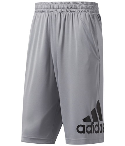 Adidas Mens Logo Athletic Workout Shorts gryblk M