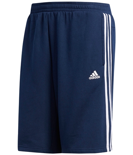 Adidas Mens 3-Stripes Athletic Sweat Shorts blue S