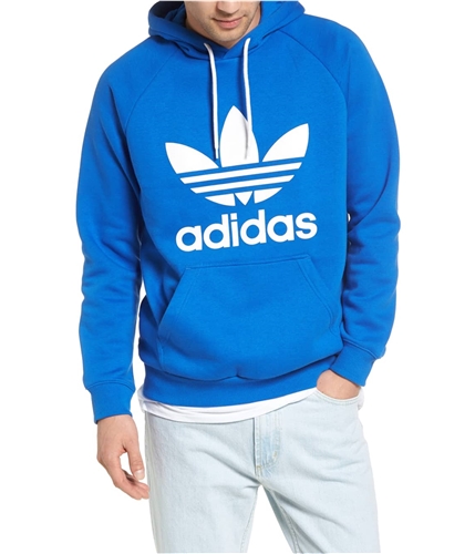 Adidas Mens Trefoil Hoodie Sweatshirt blue 2XL