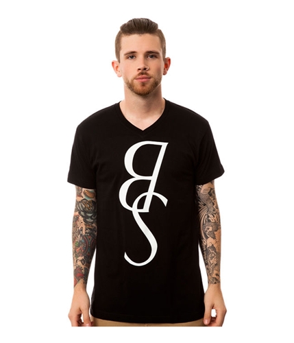 Black Scale Mens The BSL V-Neck Graphic T-Shirt blackwhite S