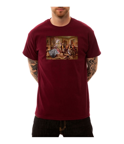 Black Scale Mens The Old Glory Graphic T-Shirt burgundy S