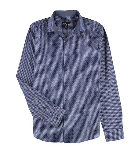 bar III Mens Stretch Button Up Dress Shirt nvydmdflwrpt 16.5