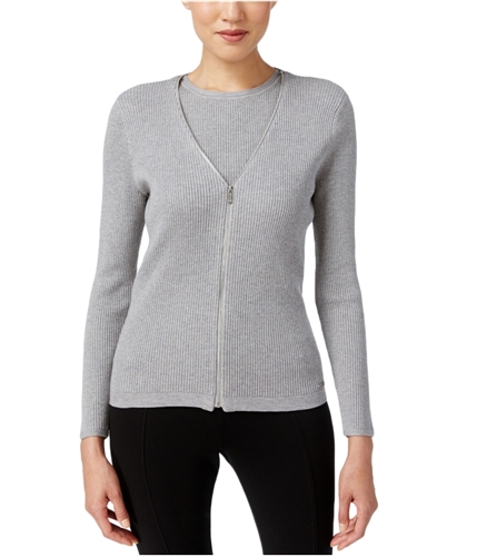 Calvin Klein Womens Textured Cardigan Sweater heg M