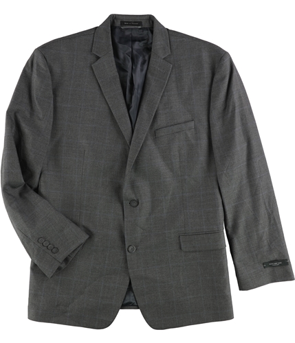 Marc New York Mens windowpane Two Button Blazer Jacket grey 38