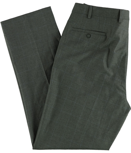 Marc New York Mens Windowpane Dress Pants Slacks grey 31x32