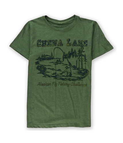 Croft&Barrow Mens Chena Lake Graphic T-Shirt forestheather S