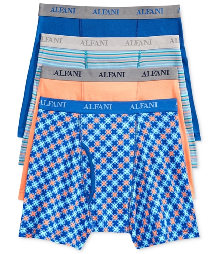Alfani Mens 4 Pack Soft Underwear Boxer Briefs bluemelon M