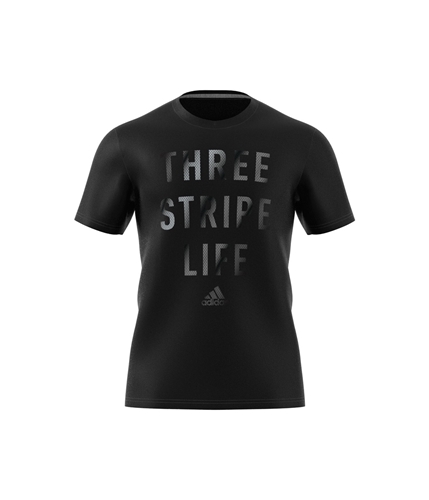 Adidas Mens Three Stripe Life Graphic T-Shirt art1 2XL