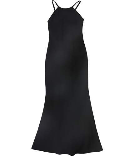 Calvin Klein Womens Open Back Gown Dress black 4