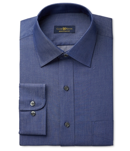 Club Room Mens Wrinkle-Resistant Button Up Dress Shirt iris 16.5