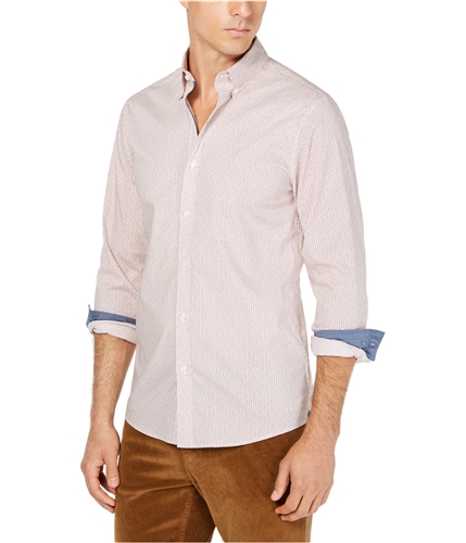 Michael Kors Mens Micro Floral Button Up Shirt deephenna M