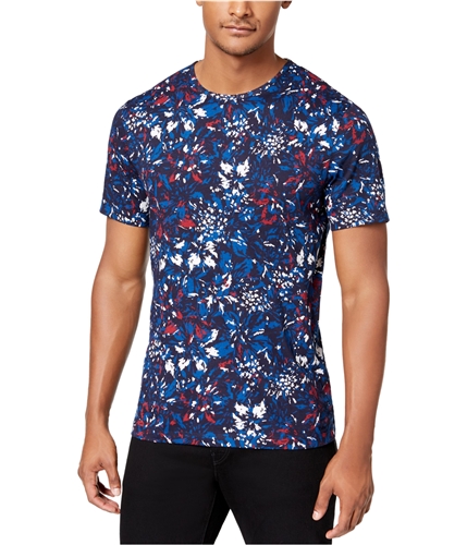 Michael Kors Mens Floral Basic T-Shirt ocean L