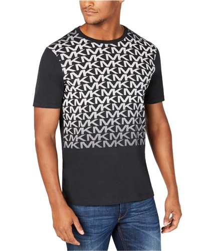 Michael Kors Mens Gradient Logo Graphic T-Shirt silver L