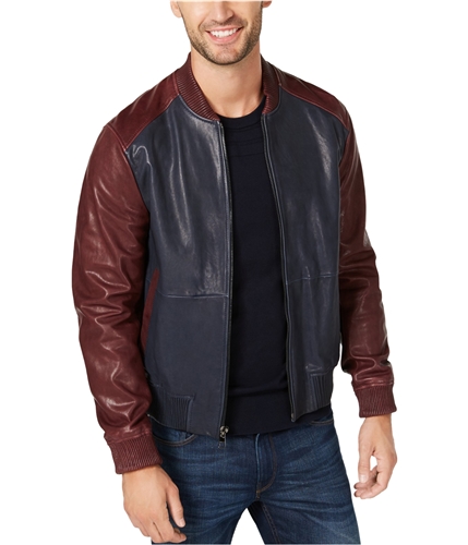 Buy a Mens Michael Kors Leather Bomber Jacket Online 