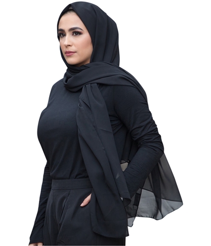 Verona Collection Womens Chiffon Hijab Scarf Wrap black One Size