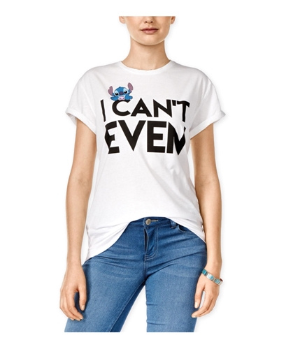 Disney Womens I Can't Even Graphic T-Shirt white L
