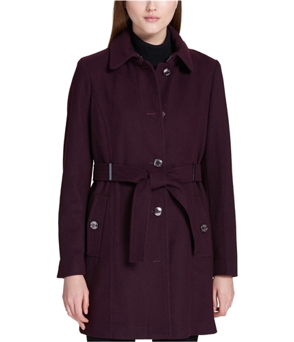 Calvin Klein Womens Walker Coat purple PXL