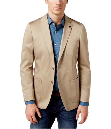 Micros Clothing Mens Sport Coat Two Button Blazer Jacket khaki 38
