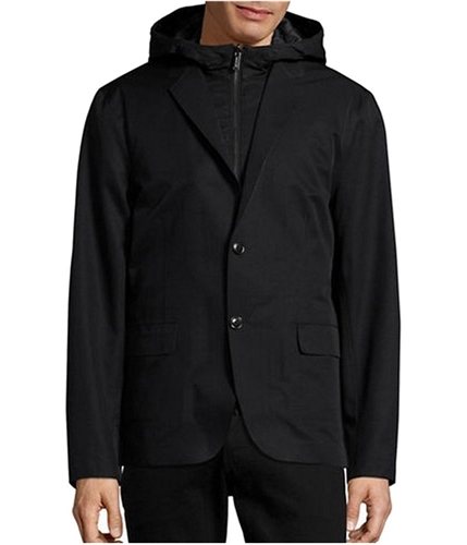 Michael Kors Mens Laser-Cut Hybrid Blazer Jacket black M