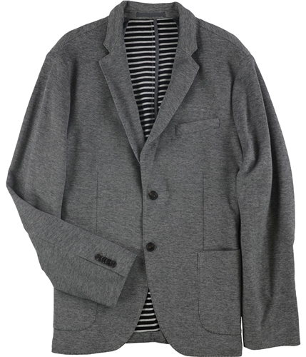 Michael Kors Mens Knit Three Button Blazer Jacket heathergrey 38
