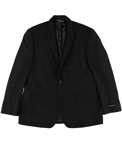 Andrew Marc Mens Solid Two Button Blazer Jacket black 44