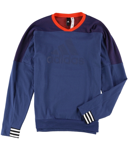 Adidas Mens Sport ID Cotton Crew Sweatshirt blue M