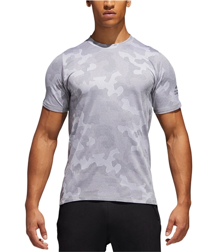 Adidas Mens Camo Hype Basic T-Shirt medgray L