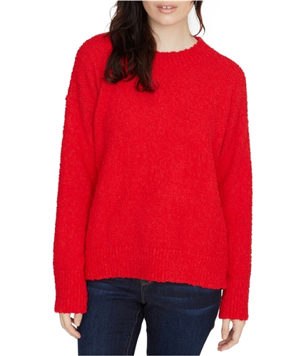 Sanctuary Clothing Womens Crew-Neck Teddy Pullover Sweater red S
