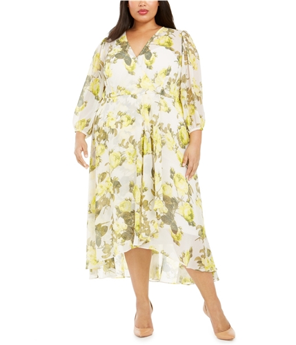 Buy a Womens Calvin Klein Floral Chiffon High-Low Maxi Dress Online |  