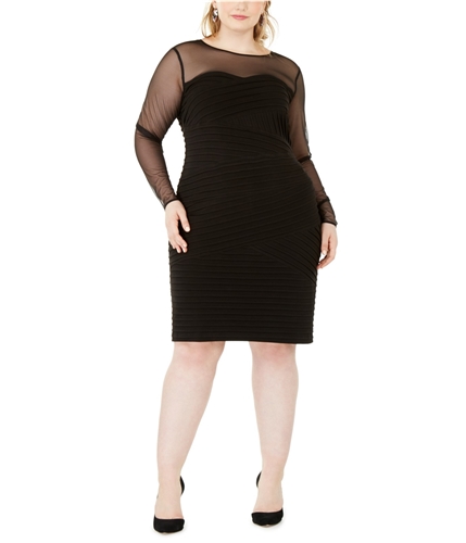 Calvin Klein Womens Illusion Bodycon Dress black