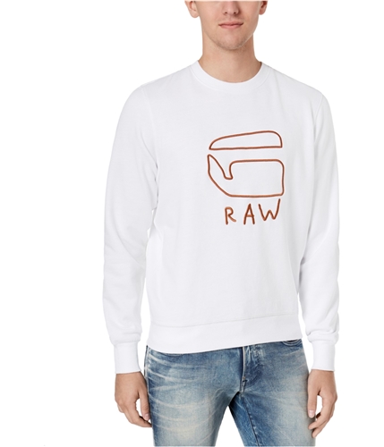 G-Star Raw Mens Embroidered Sweatshirt white XL