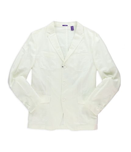 American Rag Mens Linen Three Button Blazer Jacket brightwhite L