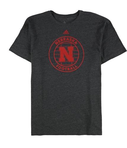 Adidas Mens Nebraska Football Graphic T-Shirt drkgray 2XL