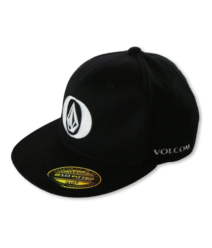 Volcom Mens 210 Fitted Logo Baseball Cap blk S/M