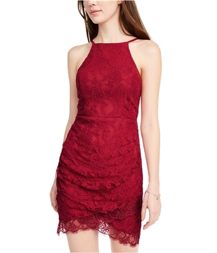 Speechless Womens Lace Sheath Dress red S