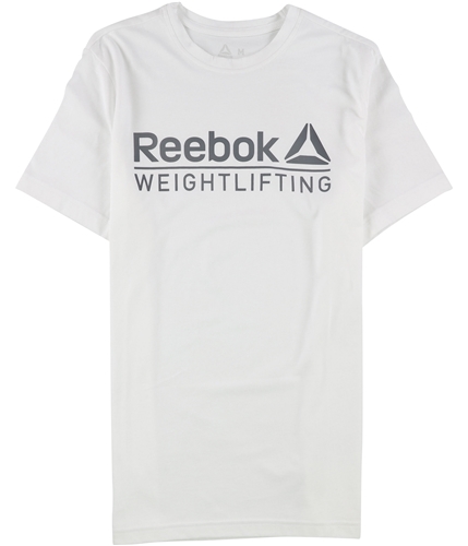 Reebok Mens Weightlifting Graphic T-Shirt white M