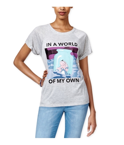 Disney Womens Alice's World Graphic T-Shirt greyheather XS