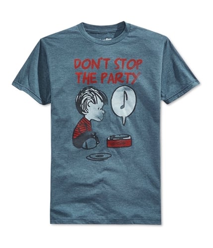 Mighty Fine Mens Don't Stop The Party Graphic T-Shirt navyheather L