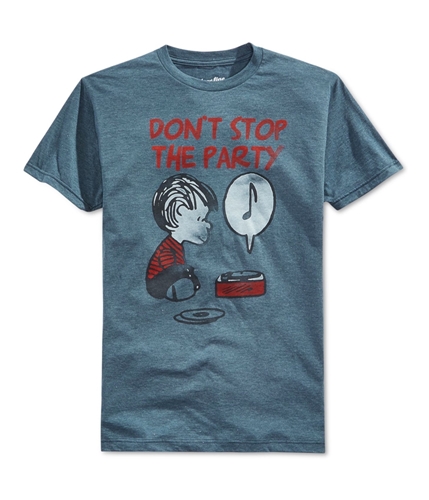 Mighty Fine Mens Don't Stop The Party Graphic T-Shirt navyheather S